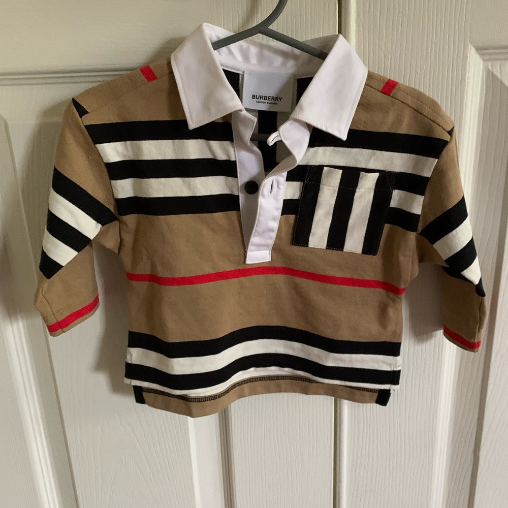 Slightly used baby Burberry Icon Polo shirt